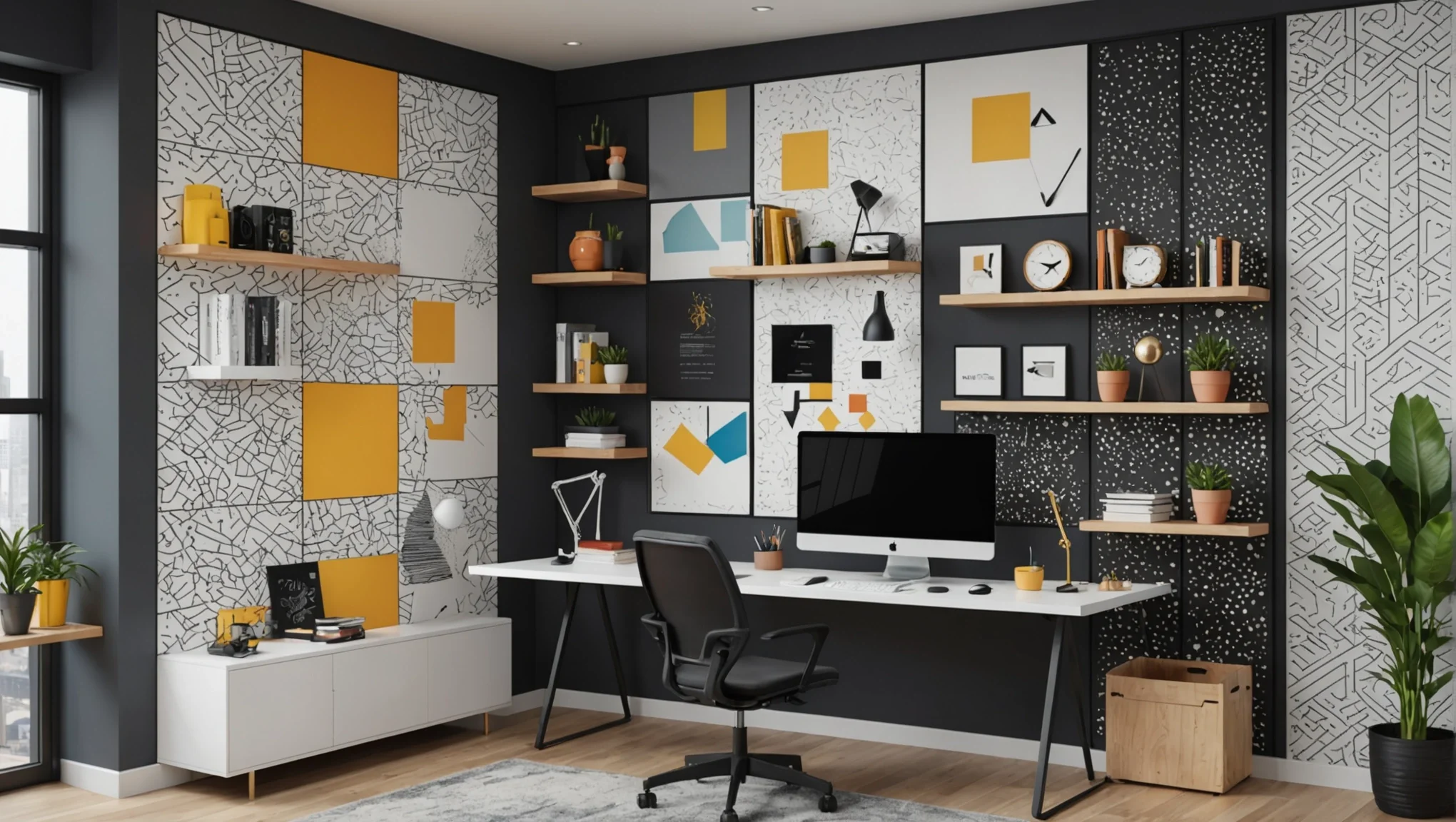 Transformez votre espace de travail avec des idées murales innovantes et modernes